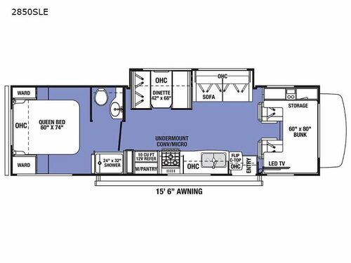 Sunseeker LE 2850SLE Ford Floorplan