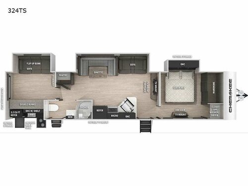 Cherokee 324TS Floorplan