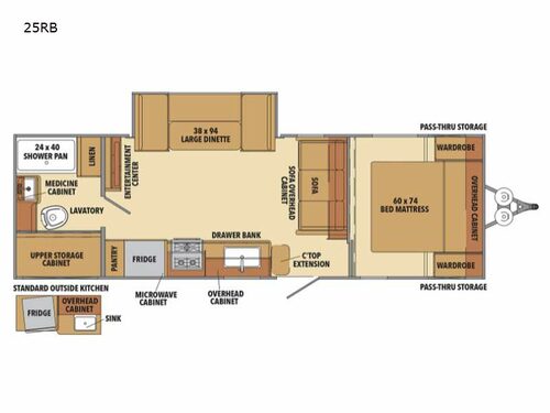 Shasta 25RB Floorplan