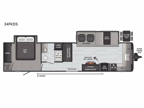 Hideout 34FKDS Floorplan