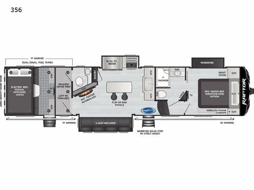 Raptor 356 Floorplan
