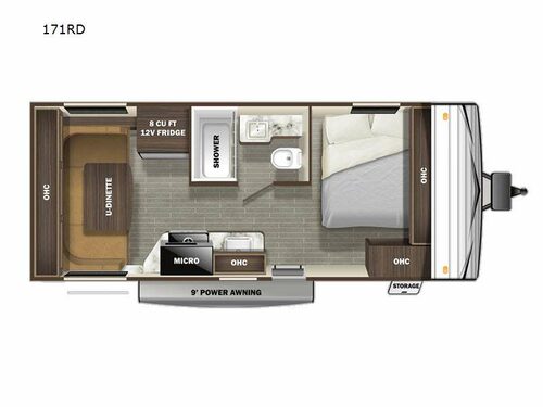 Autumn Ridge Single Axle 171RD Floorplan