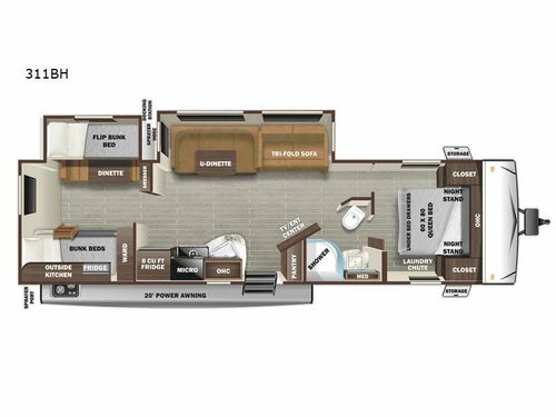 Super Lite 311BH Floorplan