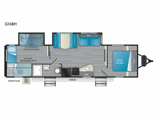 Sundance Ultra Lite 324 BH Floorplan