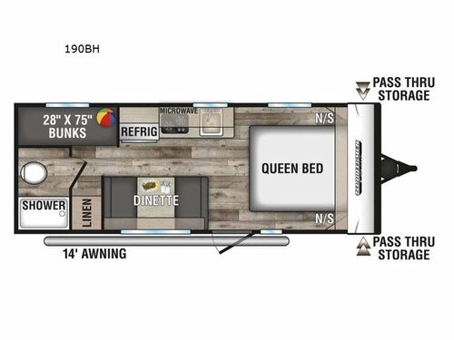 Sportsmen Classic 190BH Floorplan