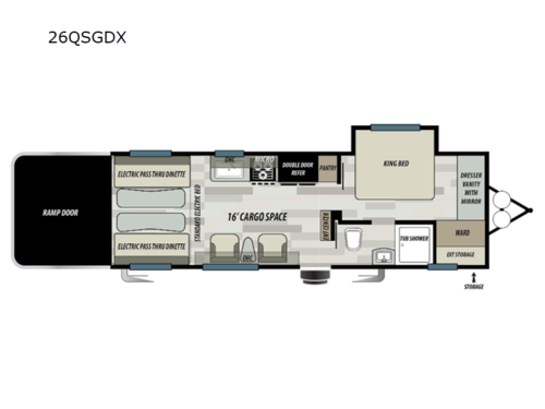 Shockwave 26QSGDX Floorplan