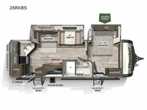 Flagstaff Super Lite 26RKBS Floorplan