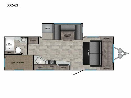 Sunset Trail SS24BH Floorplan