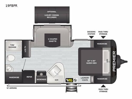 Premier Ultra Lite 19FBPR Floorplan