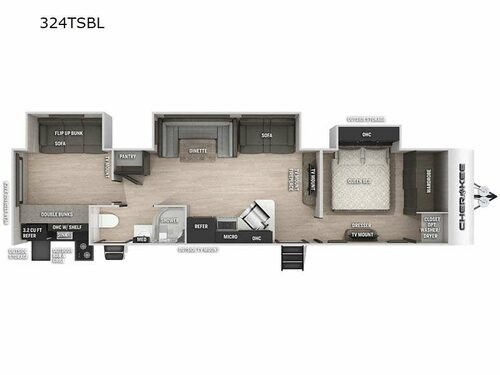 Cherokee Black Label 324TSBL Floorplan