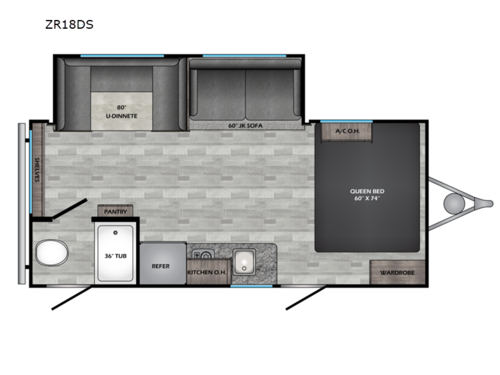Zinger Lite ZR18DS Floorplan
