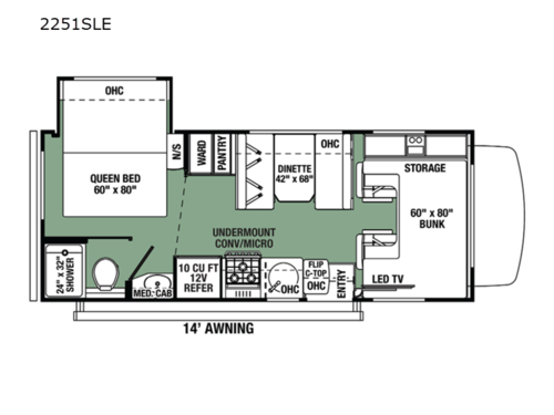 Forester LE 2251SLE Ford Floorplan