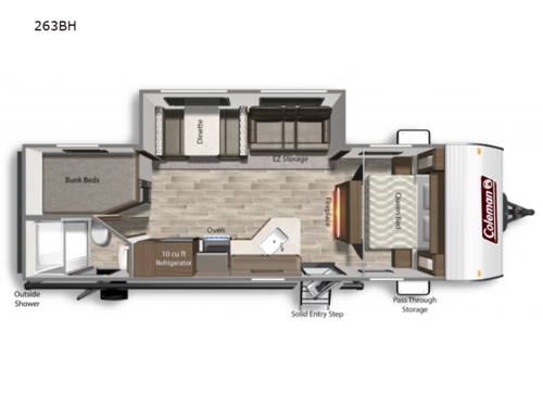 Coleman Lantern Series 263BH Floorplan