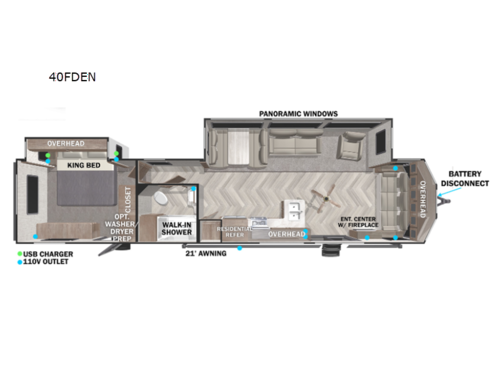 Salem Villa Series 40FDEN Floorplan