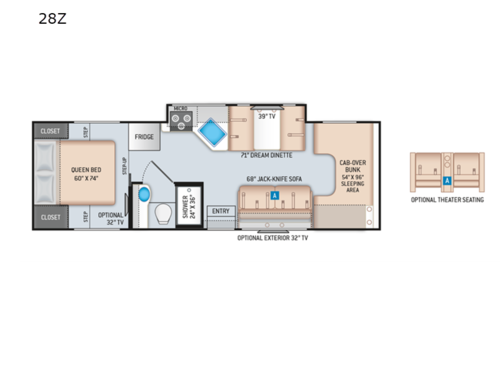 Four Winds 28Z Floorplan