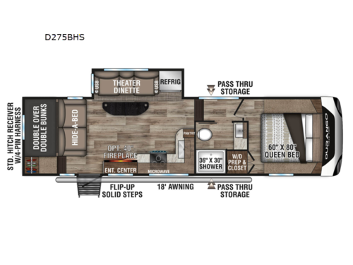 Durango Half-Ton D275BHS Floorplan