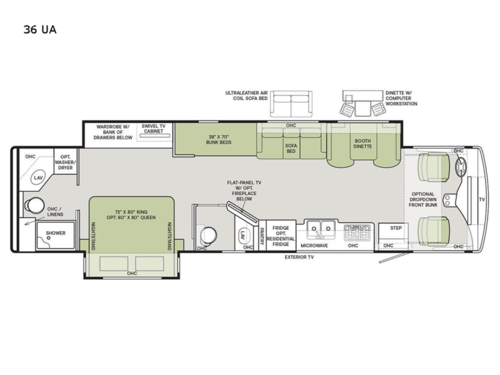 Open Road Allegro 36 UA Floorplan