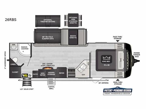 Cougar Half-Ton 26RBS Floorplan