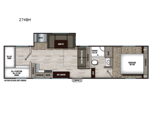 Chaparral Lite 274BH Floorplan