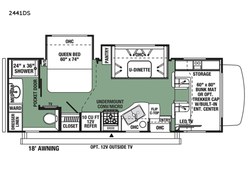 Forester Classic 2441DS Ford Floorplan