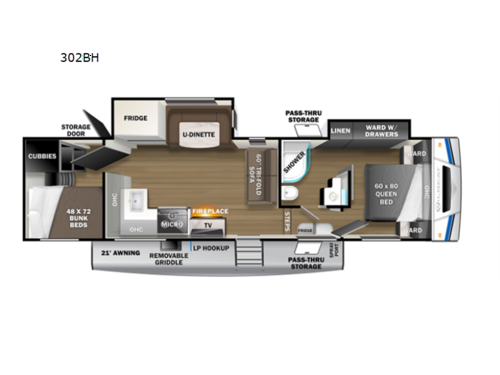Wildcat 302BH Floorplan
