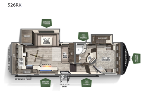 Flagstaff Super Lite 526RK Floorplan