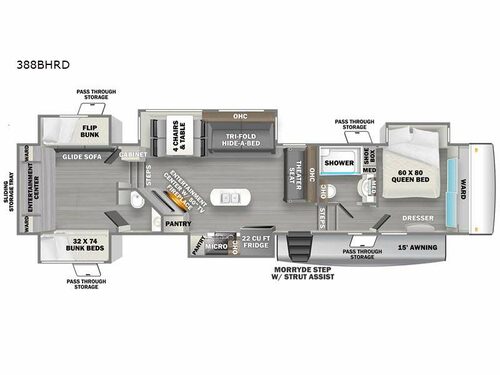 Sierra 388BHRD Floorplan