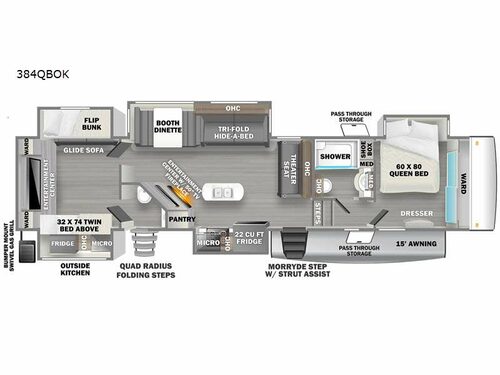 Sierra 384QBOK Floorplan