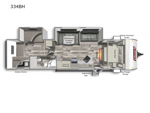 Coleman Lantern Series 334BH Floorplan