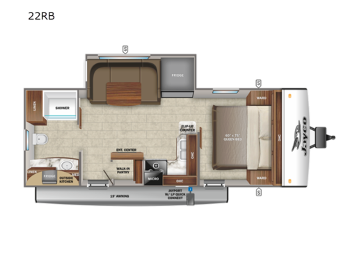 Jay Feather 22RB Floorplan