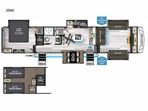 Cherokee Arctic Wolf Suite 3990 Floorplan