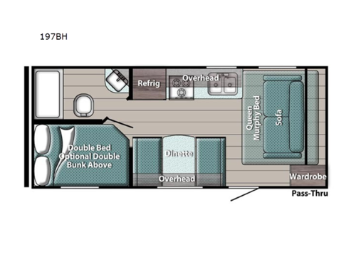 Trailmaster Super Lite 197BH Floorplan