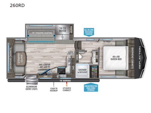 Reflection 150 Series 260RD Floorplan