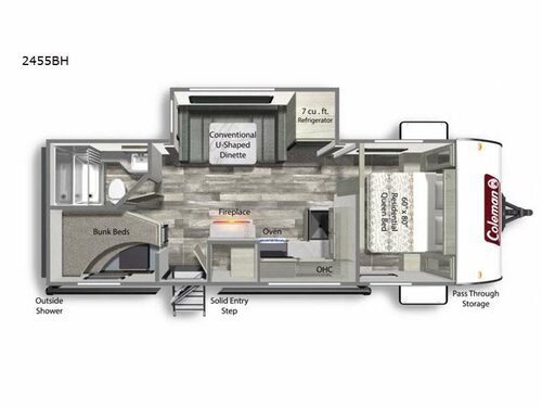 Coleman Light 2455BH Floorplan