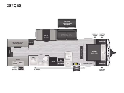 Bullet 287QBS Floorplan