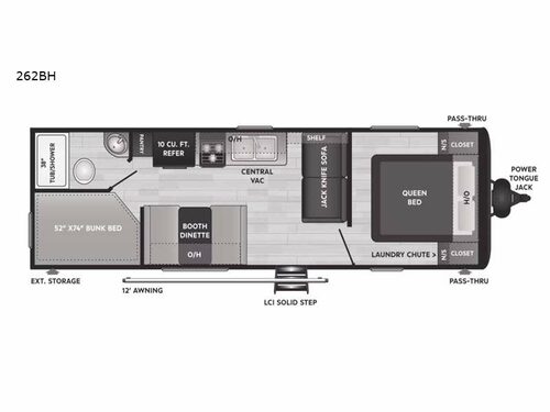 Hideout 262BH Floorplan