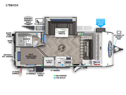 Salem FSX 178BHSK Floorplan