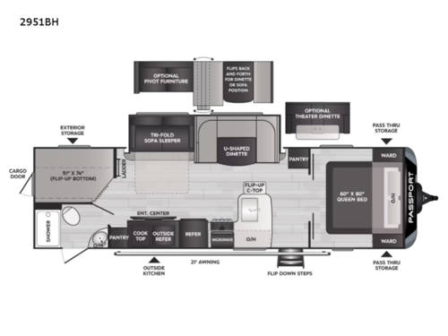 Passport GT 2951BH Floorplan