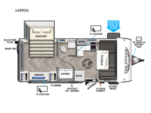 Wildwood FSX 169RSK Floorplan
