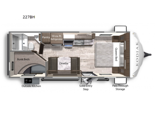 Kodiak Ultra-Lite 227BH Floorplan
