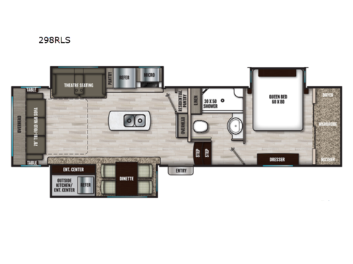 Chaparral 298RLS Floorplan