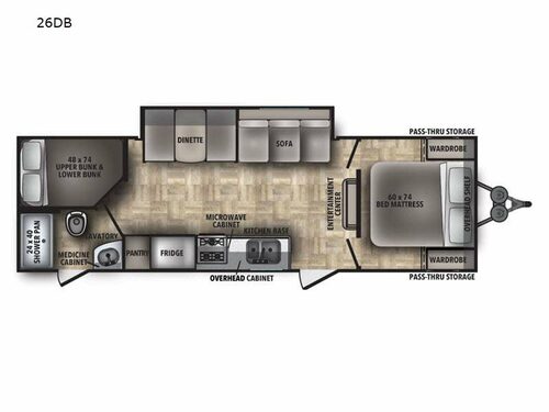Shasta 26DB Floorplan