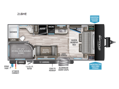 Imagine XLS 21BHE Floorplan