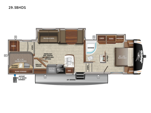 Eagle HT 29.5BHDS Floorplan