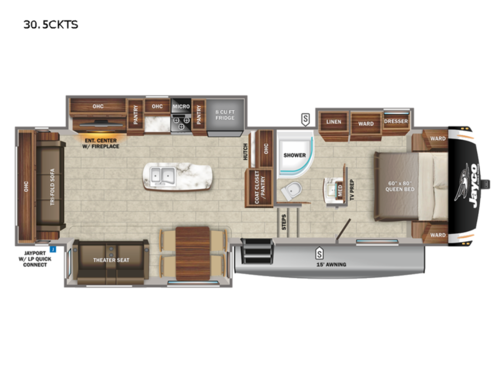 Eagle HT 30.5CKTS Floorplan