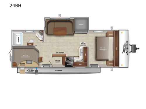 Jay Feather 24BH Floorplan