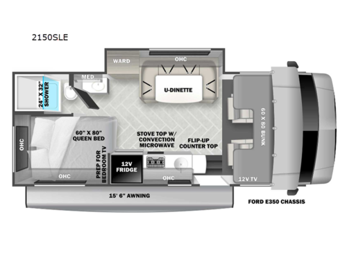 Sunseeker LE 2150SLE Ford Floorplan