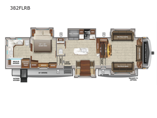 North Point 382FLRB Floorplan