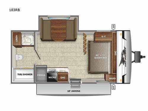 Jay Flight SLX 7 183RB Floorplan