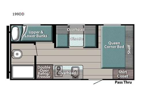 Conquest Super Lite 199DD Floorplan